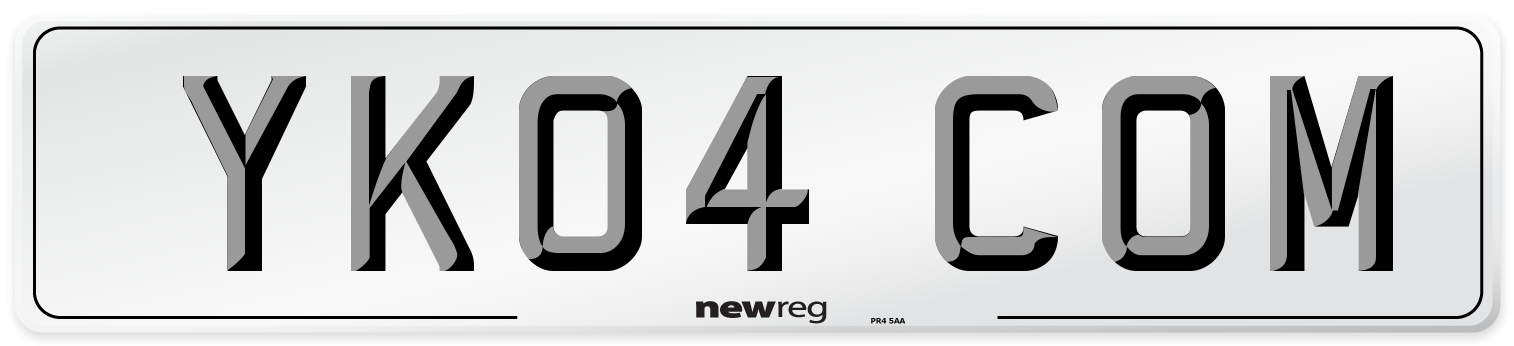 YK04 COM Number Plate from New Reg